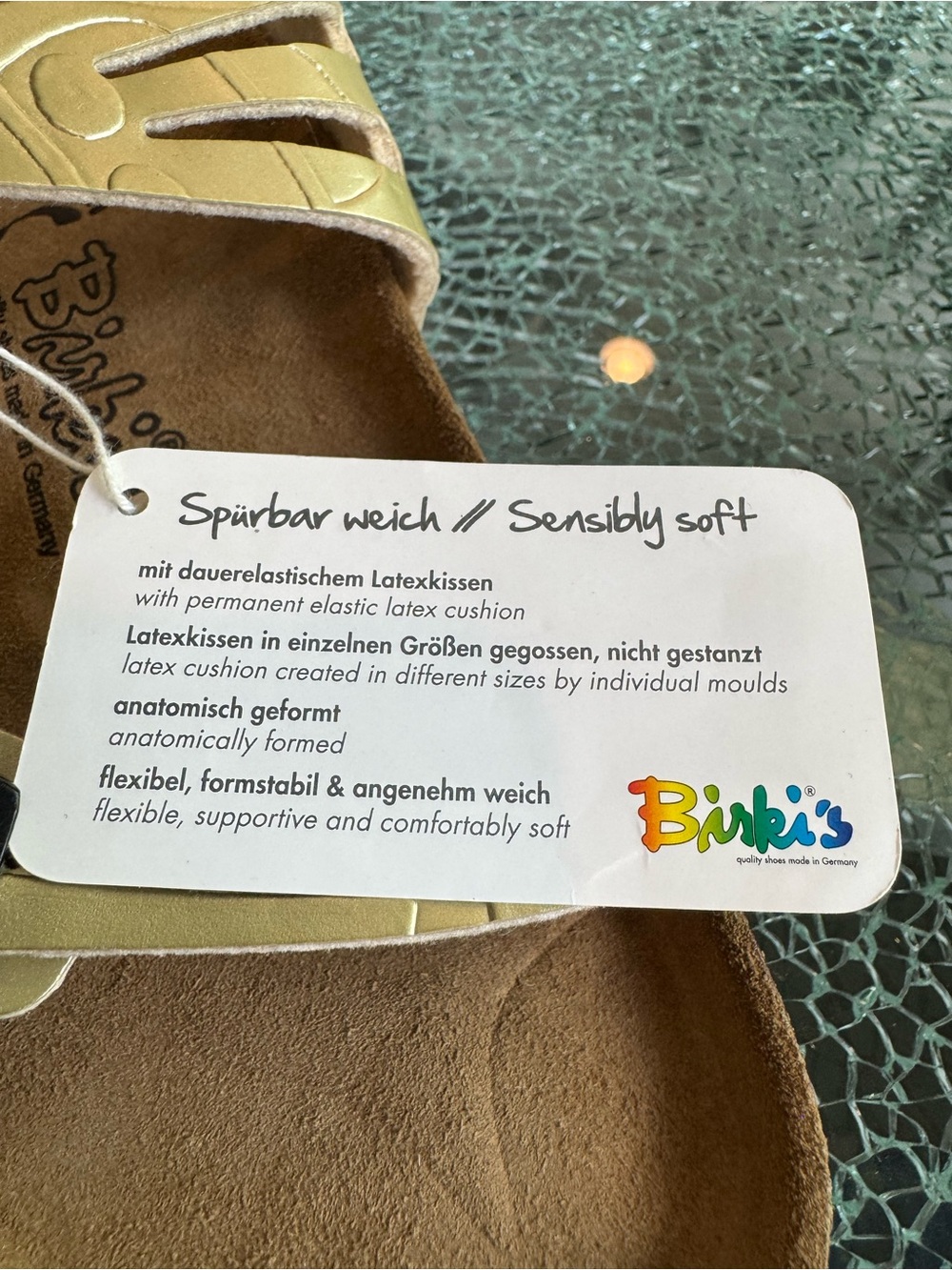 Birki’s Gold Strappy Comfort Footbed Sandals 38 - Picture 7 of 7